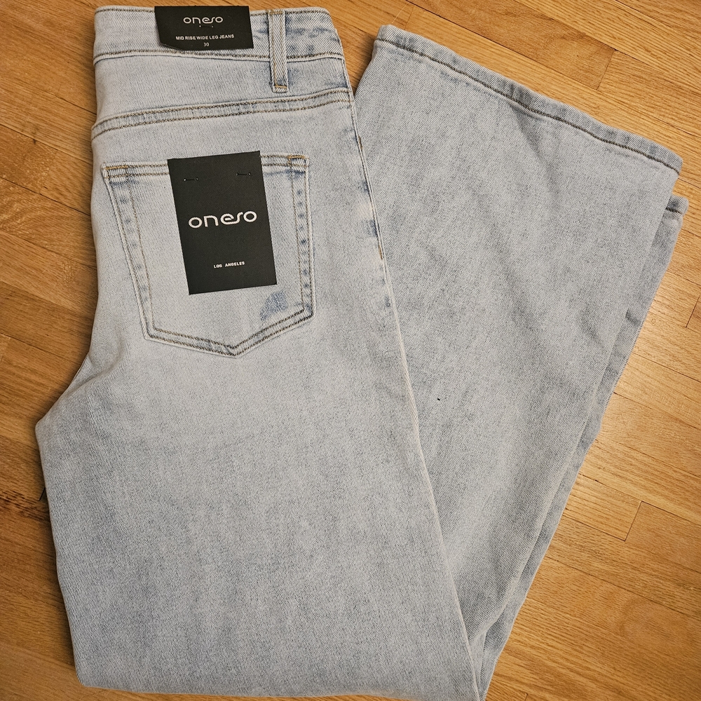 MidRise ,Wide Leg Womens Jeans